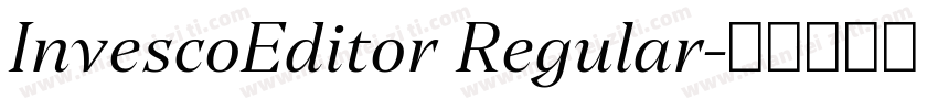 InvescoEditor Regular字体转换